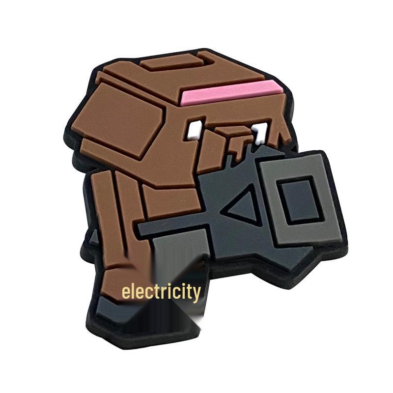 Minecraft Game-Themed PVC Shoe Charms - Soft Rubber Clog Decorations