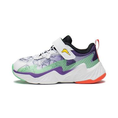 Disney X Li Ning Comfortable Versatile Non-Slip Shock Absorbing Durable Lightweight Kids Casual Shoes Kids Casual Shoes White Purple Green YKNS122-1