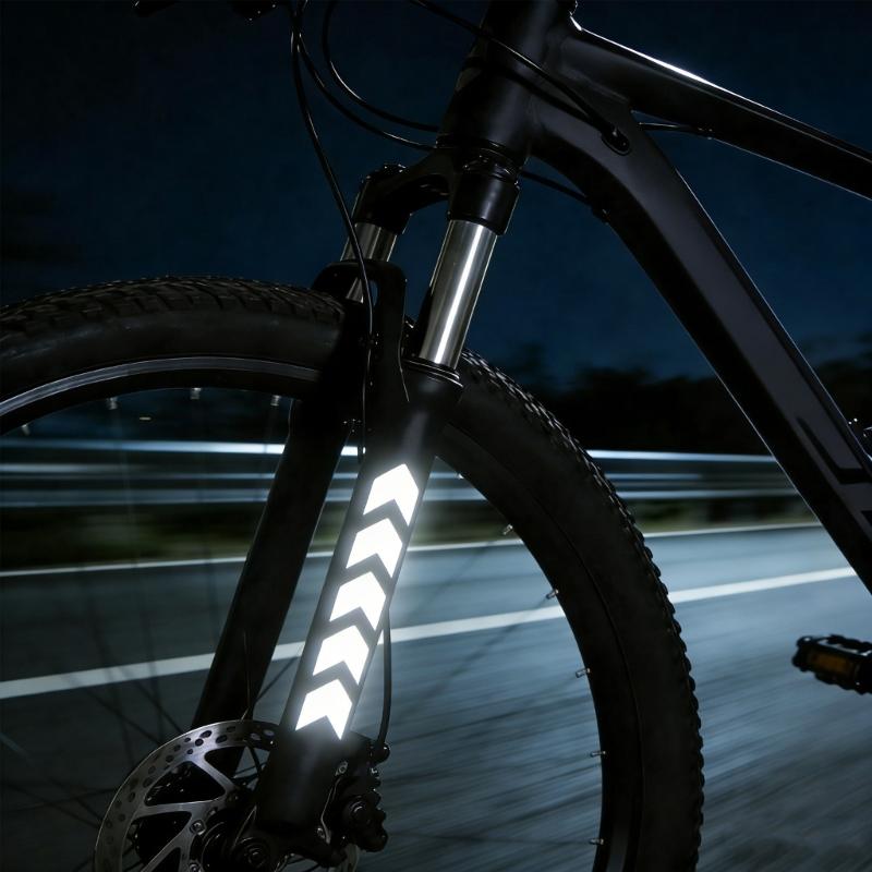 Black Reflective Tape Reflector For Cycling Helmets Improves Safety In Low Light Conditions Adhesive Reflective Sticker