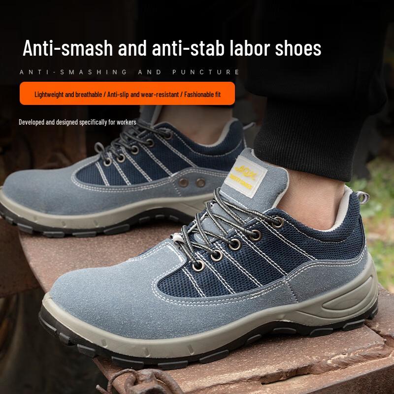BoZong Men s Breathable Steel Toe Work Safety Shoes 40