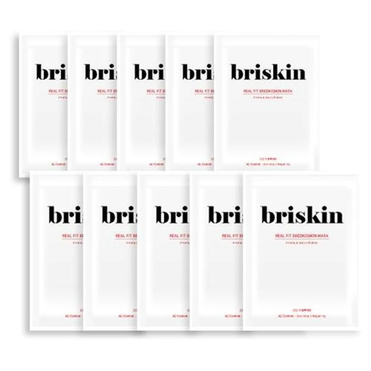 Briskin Real Fit Second Skin Mask Sheet SOS Trouble Care 10 Sheets 10pcs