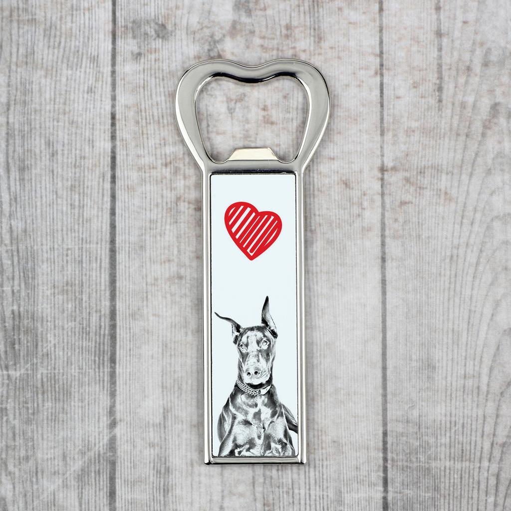 Doberman, Dobermann I - Otwieracz Do Butelek Z Psem, Personalizowany Otwieracz Na Lodówkę, Wyjątkowy Upominek Dla Mężczyzny Marki Art-Dog