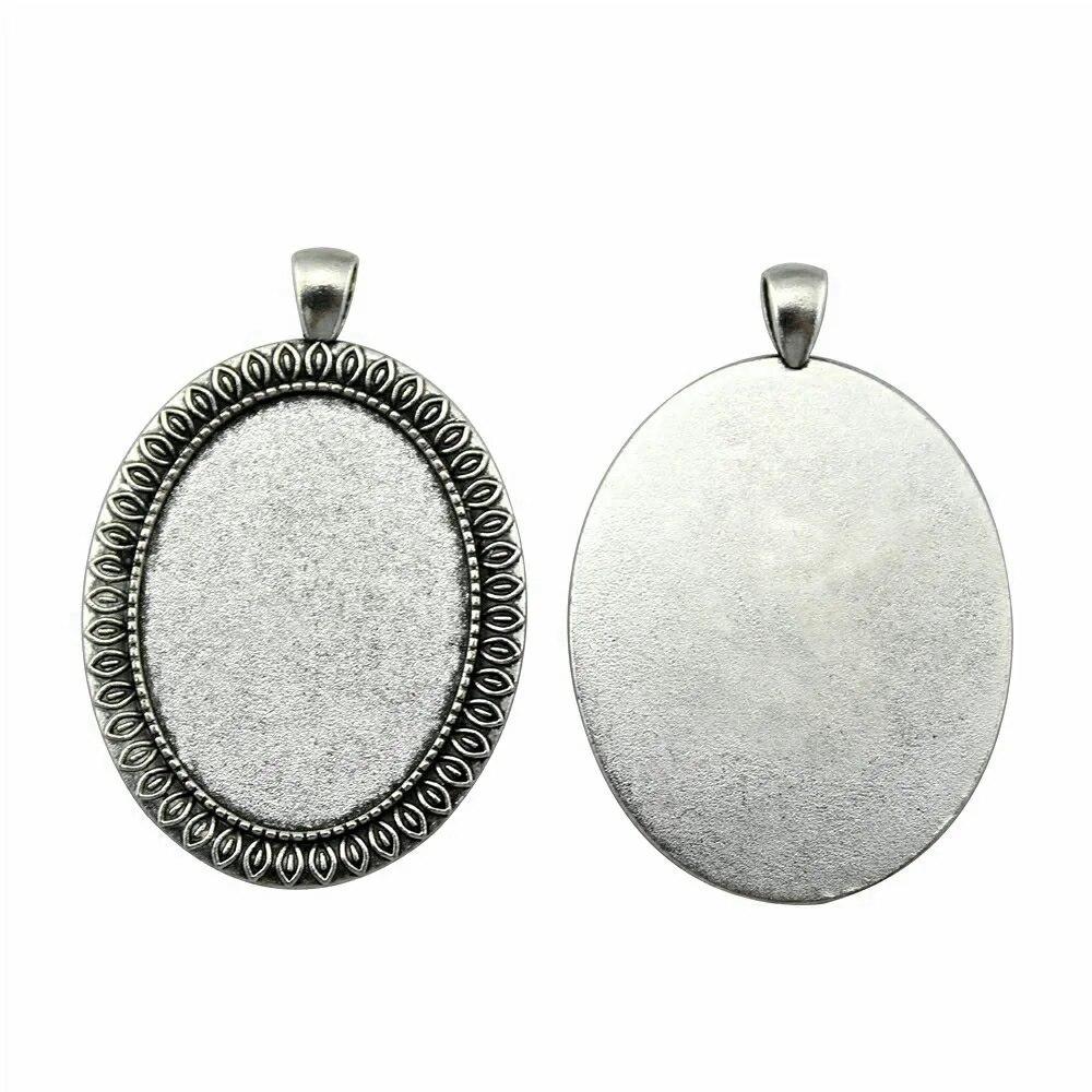 Fit Oval 20X30Mm 25X35Mm Glass Cabochon Base Setting Tray Components Car Accessories Gift Jewelry And Accessories