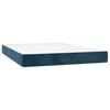 Box Spring Bed with Mattress Dark Blue 140 x 190 cm Velvet