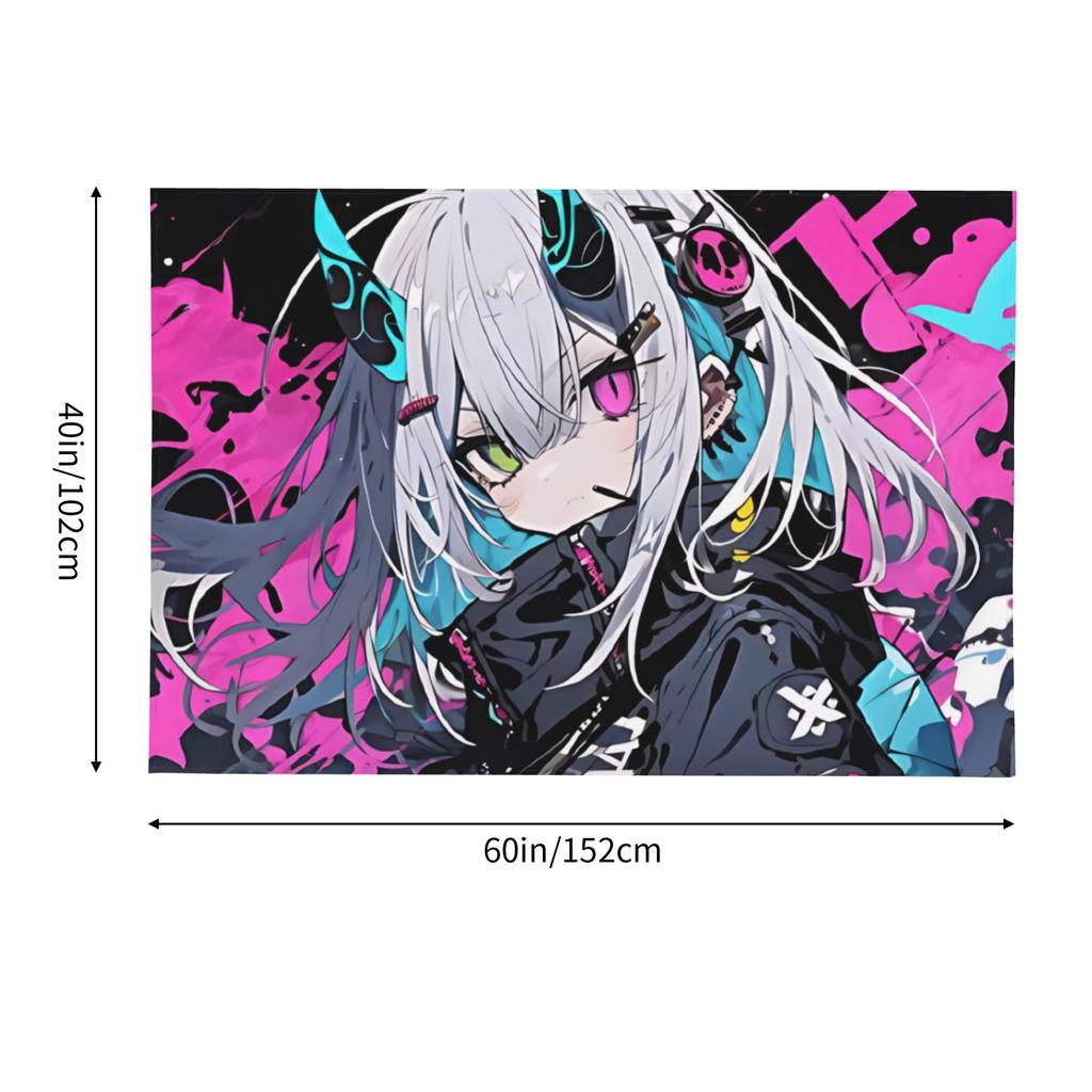 Anime Color Girl Print Tapestry Room decoration Home Decoration Tapestry Decor Accessories Cute Room Decor