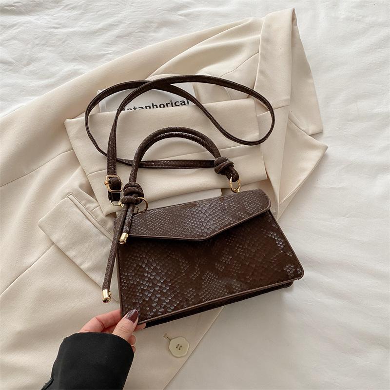 Solid Color Texture, Foreign Style Indentation, Shoulder Messenger Bag, New Small Square Bag, Popular Personalized Light Luxury Women's Bag This Year