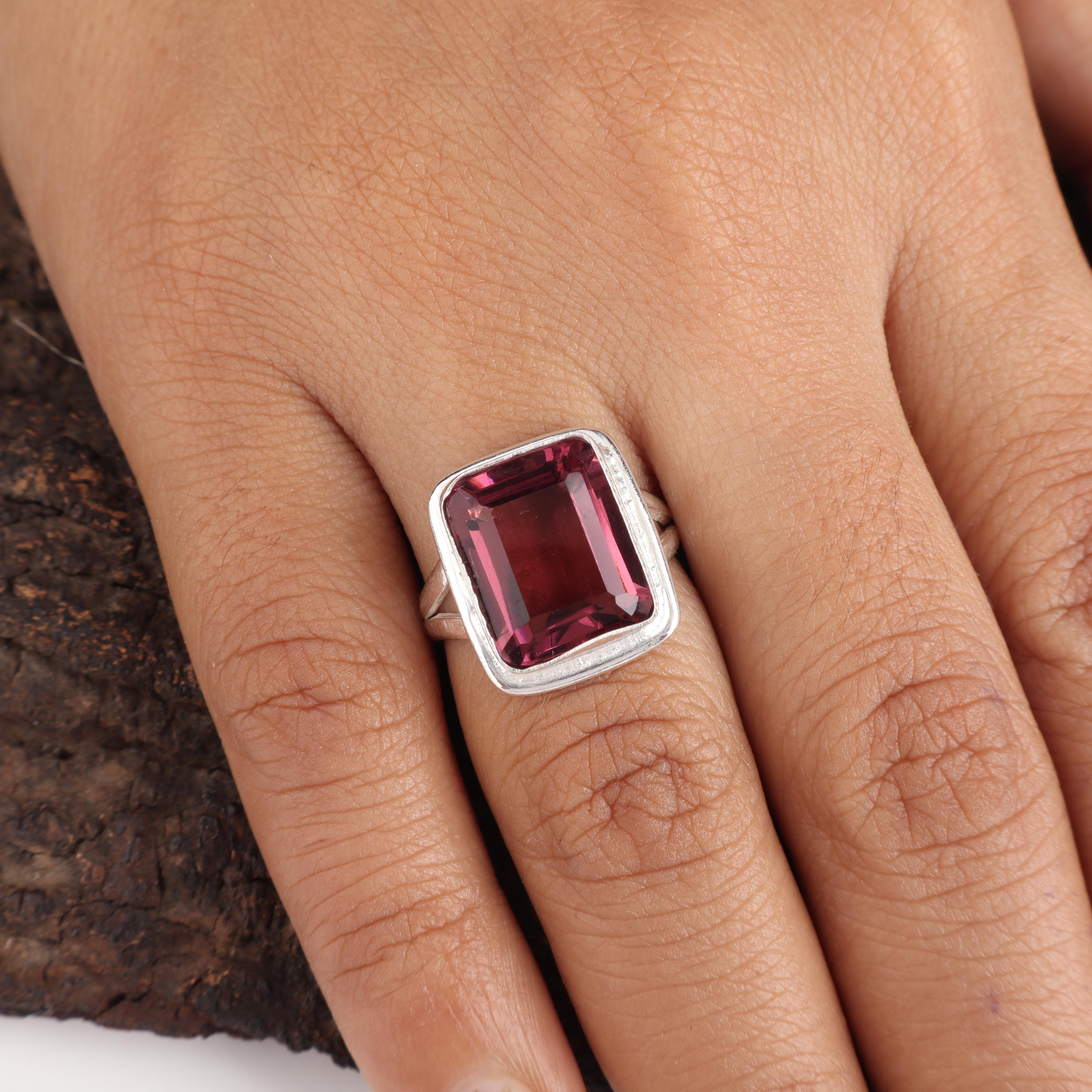 

Натуральный камень родолит, серебро 925 пробы, украшения ручной работы, изящные кольца для девушек и женщин RR-79-3 10