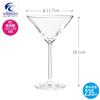 Toyo Sasaki Glass Martini Glass, Montagne, 235ml, Dishwasher Safe, Clear, RN-12233CS