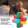 6 In 1 Wooden Brain Puzzle Teaser Toys Lock Intellectual Puzzle Brain Games for The Aged Adults