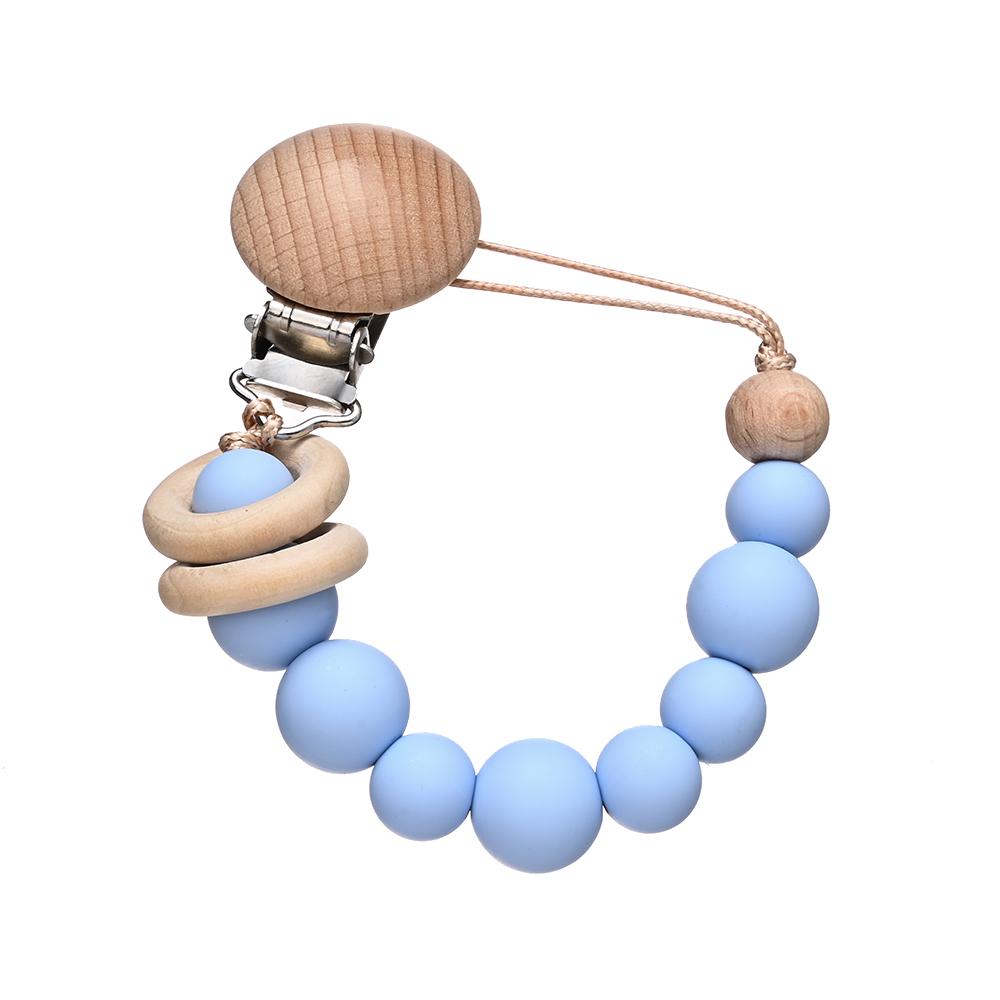 3Pcs Baby Anti-drop Chain Pacifier Clips Silicone Beads Handmade Toddler Teether Teething Chain Nipple Clip Chew Toys