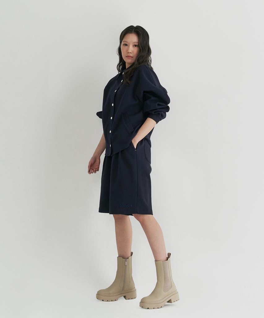 Peulleio French Terry Length Pants_Navy