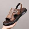 Summer sandals men's wear-resistant and durable dual-purpose beach shoes cowhide outdoor beach shoes
