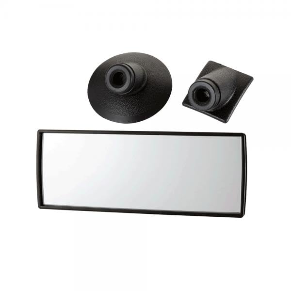 Napolex Broadway Car Auxiliary Passenger Side Mini Mounting Cup or Adhesive Aluminum 1500mmR Curved Flexible Mounting Car Accessory Mirror, Mirror,