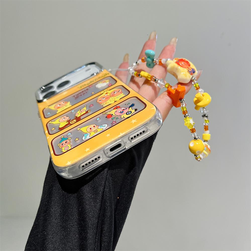 Kawaii Cartoon Star Baby with Chain phone case for iPhone 17 Pro Max 15 14 16 Pro 17 Fundas Korean INS fashion protective cover