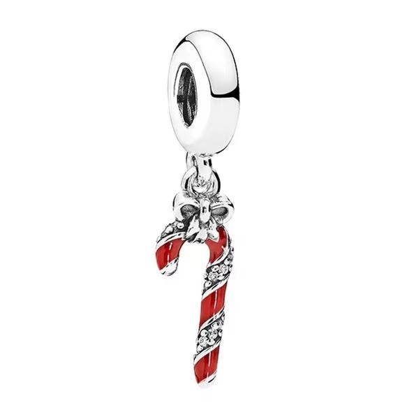 NEW Sparkling Red Series Charm Bead Clip Fit Original Silver Bracelet DIY Jewelry Christmas Gift Reindeer Motorcycle Dangle