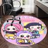 Custom Name KPop Demon Hunters Printed Round Rug Carpet Chair Rug Area Rug Entryway Doormats,for Office Chair Living Room Bedroom Kitchen Room.