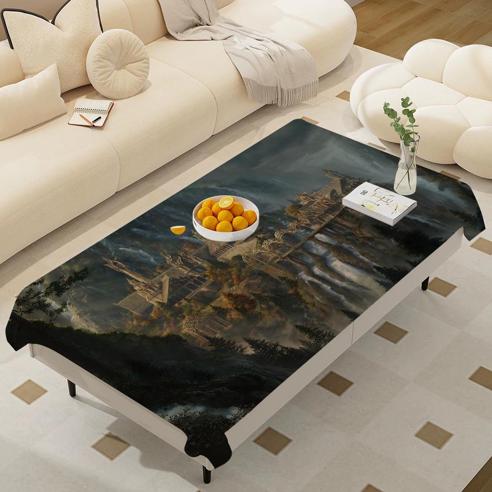 

L-Lords Кільця для гри Домашні скатертини Декор для їдальні та прямокутні аксесуари для столу Водонепроникла тканина Стійка до плям 90x140 cm