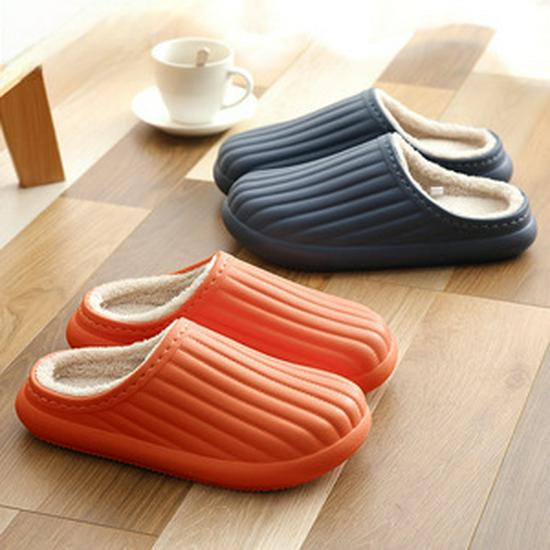 Children's Cartoon Cotton Slippers – Warm Indoor Shoes for Boys and Girls, with Heels for Autumn and Winter