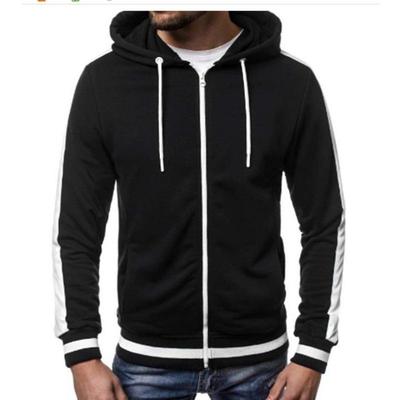 Lässiger Sweatshirt-Reißverschluss mit Kapuze, Sweatshirt-Jacke für Herren mit Farbblockierung