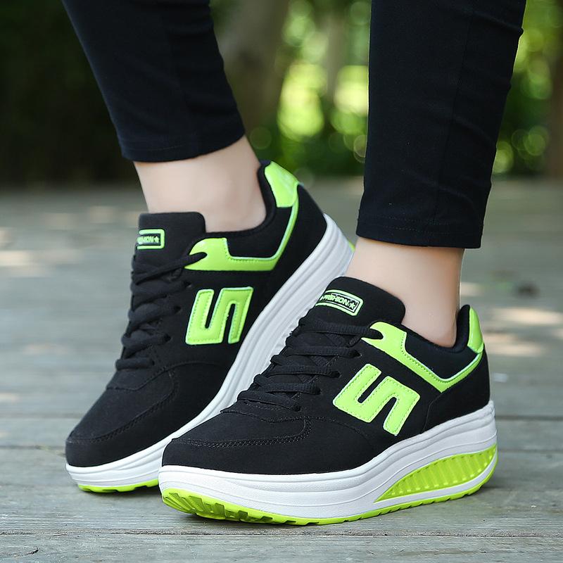Fashion Spring And Autumn Women's Shoes Leather Breathable Fashionable Women's Rocking Shoes Casual Sports Shoes Trendy Women's Shoes