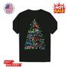 SALE Men Vintage Christmas Car Tree Print T Shirt Retro Automotive Holiday S-5XL