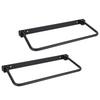 2 Set Foldable RV Shoe Rack Aluminium Alloy Space Saving Wall Mounted Shoe Organizer Shelf for Hotel Living Room Black