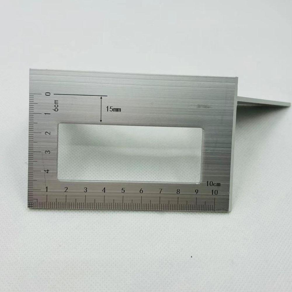 Многофункциональная угловая линейка, алюминиевая серебряная разметочная линейка, 45 градусов, 90 градусов, вертикальная Т-образная линейка one size серебряный