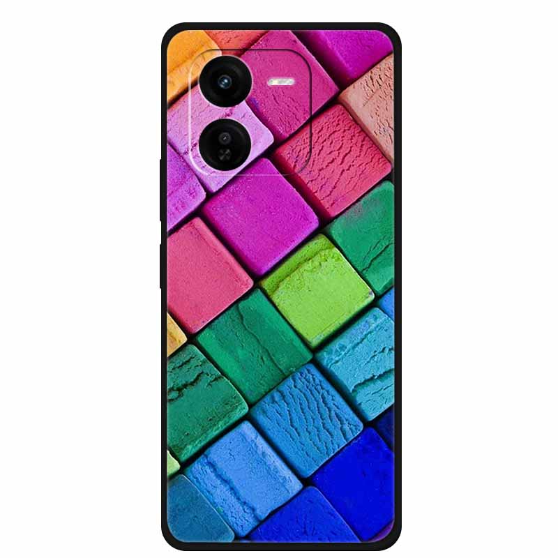 For iQOO Z9x Z9 Turbo 5G Case Luxury Fashion Soft Silicone Phone Case For iQOO Z9 Turbo 5G Cover Shockproof TPU Protector Capa