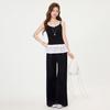 Black contrasting bow outer wear vest suspenders female spring and summer babes sexy lace stacked 