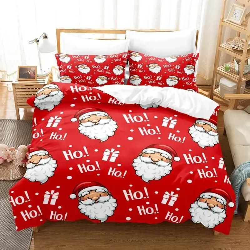 2025 Luxury New 3D Print Christmas Bedding Set Duvet Cover Bedroom Comforter Covers Single Twin King Size Quilt Cover