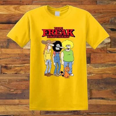 The Fabulous Furry Freak Brothers Men's Yellow Size S To 5XL