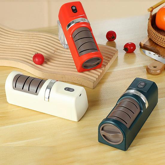 Electric Knife Sharpener Automatic Knife Sharpener Abrasives for Quick with Diamond Double Sided Sharpening Polishing Professional