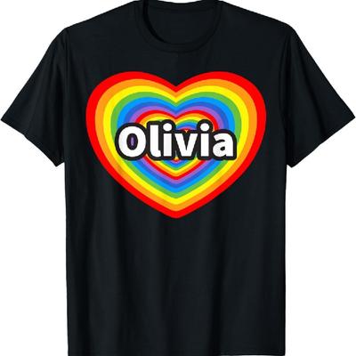 I Love Olivia T-Shirt, I Heart Olivia, Olivia Name Shirt T-Shirt