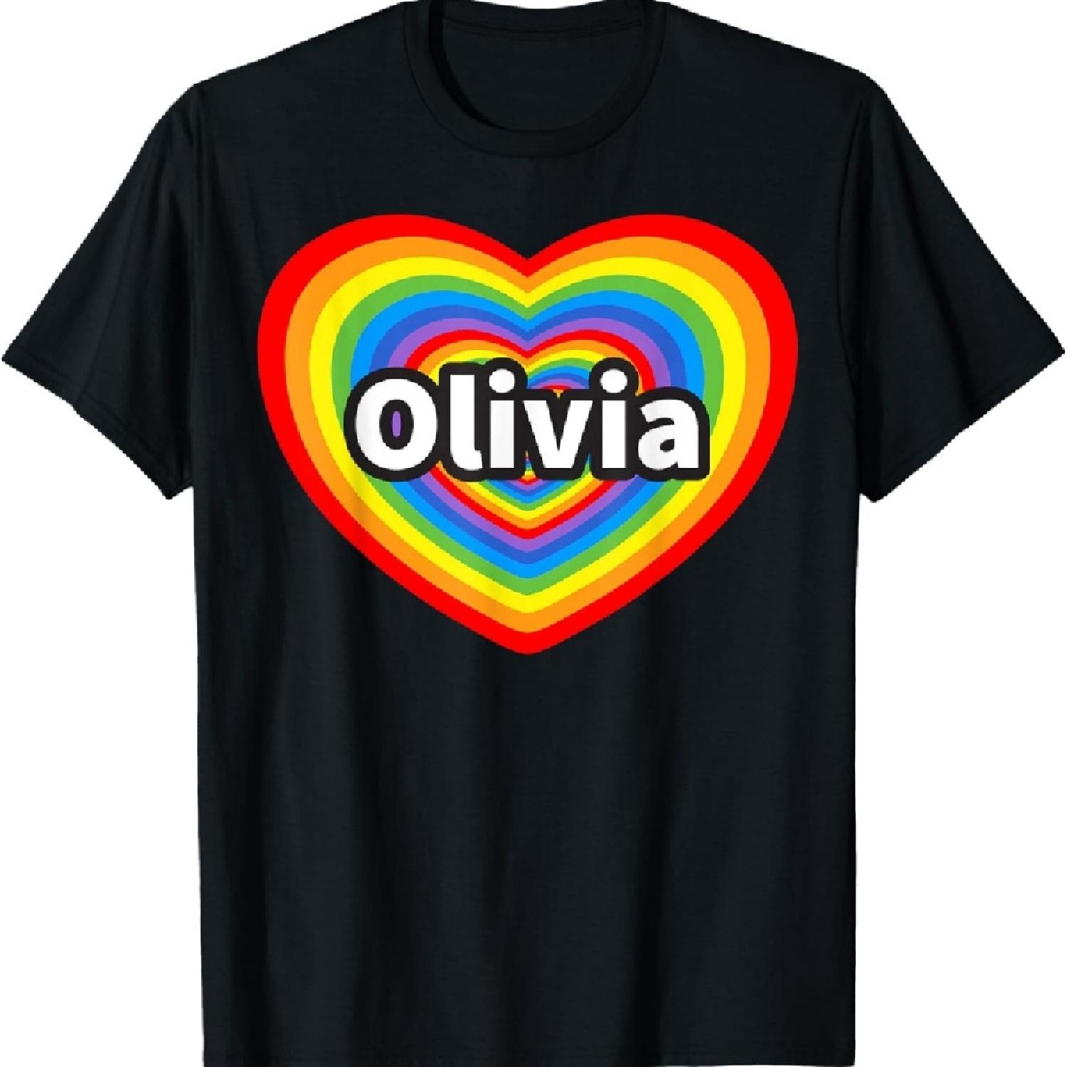

I Love Olivia T-Shirt, I Heart Olivia, Olivia Name Shirt T-Shirt XXXXXL чорний
