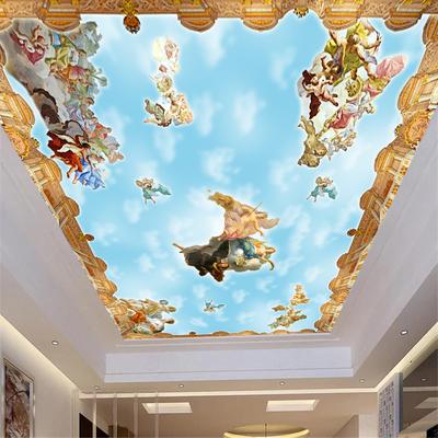 Europäische Engel 3d Decke Wandbild Wohnzimmer Tv Hintergrund Schlafzimmer 3d Foto Tapete