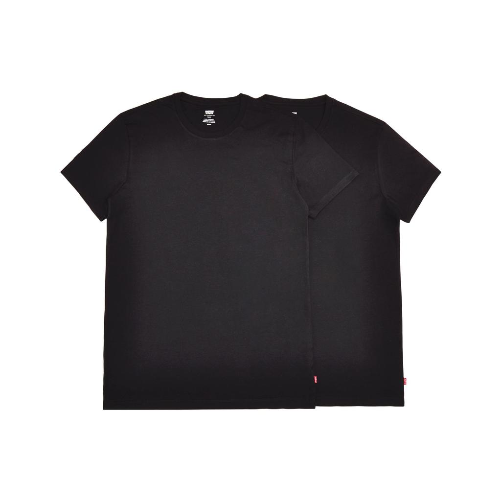 Levis Cotton Heavyweight Crew Neck T-Shirt 2-Pack Men Tops Black 79541-0001