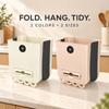 Wall-Hanging Folding Trash Container with Plastic Body for Kitchen Cleanup, Laundry Rooms, Dorms, and Office Use