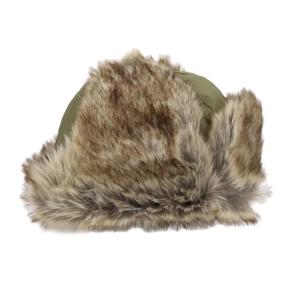 AVIREX Pilot Flight Cap for Men and with Brand Name Military Flight Olive and Khaki One Size Fits 14534200 Cap, Women, Earflaps, Cap, Fur, Green, All,