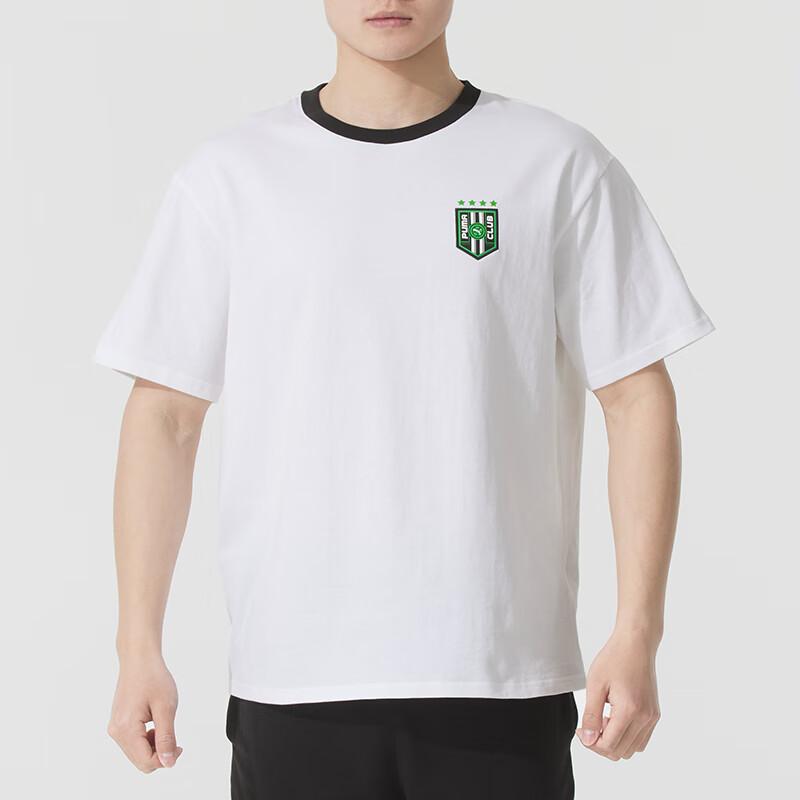 Puma Treningowa Wygodna Oddychająca Casualowa Koszulka z Krótkim Rękawem Unisex Top Biały 631722-02