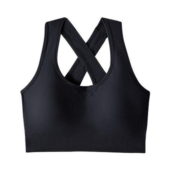 Women Vest Bra Anti-snagging Shockproof Sport Jogging Underwear Hollow Back Detachable Pads Quick Heat