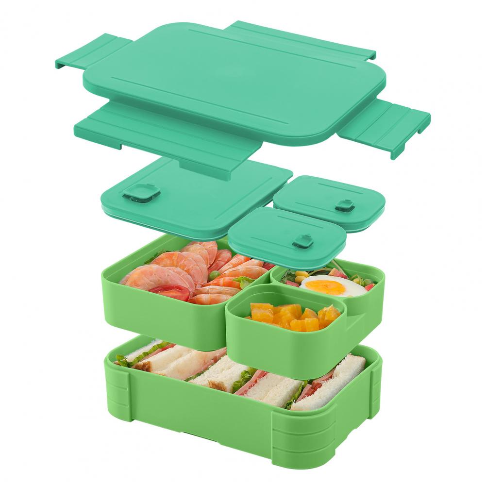 Lunch Box Leak Proof Bpa-free Bento Lunch Box for Adults Kids Multi-compartment Meal Planning Container for Work