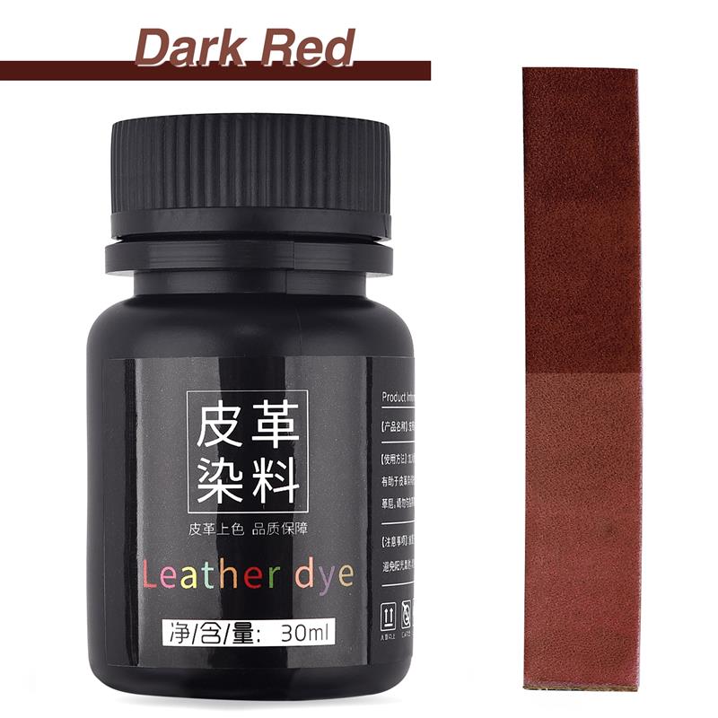 30ml/Bottle Leather Coloring Pigment Dye Liquid Leather Repair Refurbish For Car Seat Bag Shoes Sneakers Leather Skin Care Craft