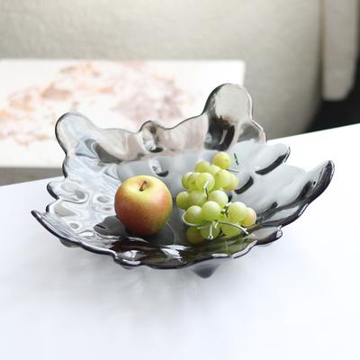 Italian Glass Creative Fruit Plate, Light Luxury Table Decorations, Designer Home Living Room Coffee Table, Snacks, Dried Fruit Plate Accessories
