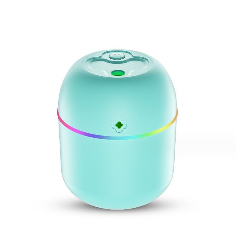 Mini Desktop Humidifier with 7-Color LED, Silent Below 36dB, Ideal for Home, Car, and Office White, Pink, Green