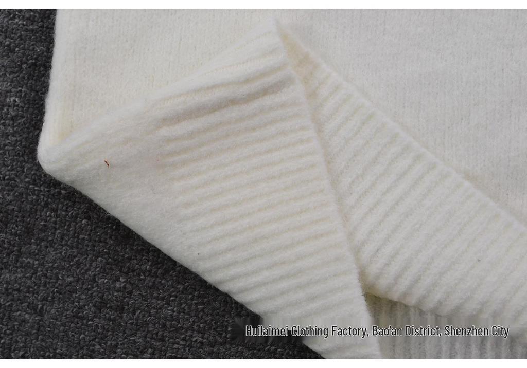 2026 Autumn/Winter European & American Versatile Solid Color Knit Pullover Sweater