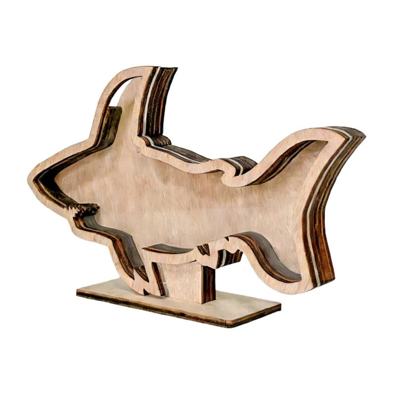 Starfishs Shape Seashells Display Box with Clear Acrylic Front Wood Seashells Holders for Shark Teeth Small Shadows Box