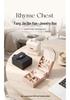 Portable Multifunction Jewelry Box with Layered Compartments for Bracelets and Earrings