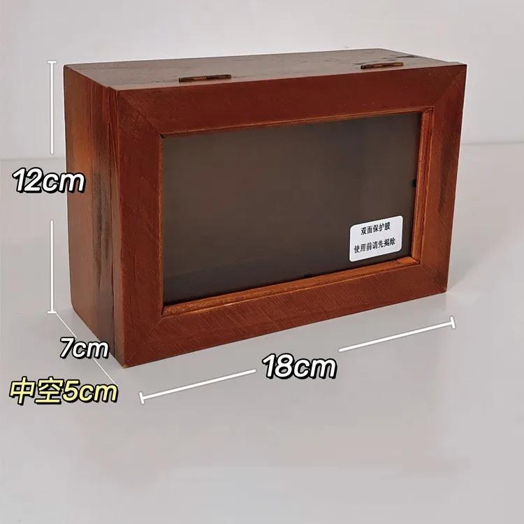 

Vintage Wooden Action Figures Display Cabinet Blind Box Landscape Decoration Storage Box Doll Display Cabinet Large Showcase
