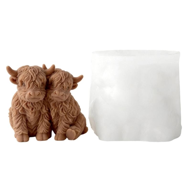 Yak Animal Silicone Molds Food Grade Silicone Mould for Resin Casting Handmade Soap Making Candle Gypsum Statue Ornament