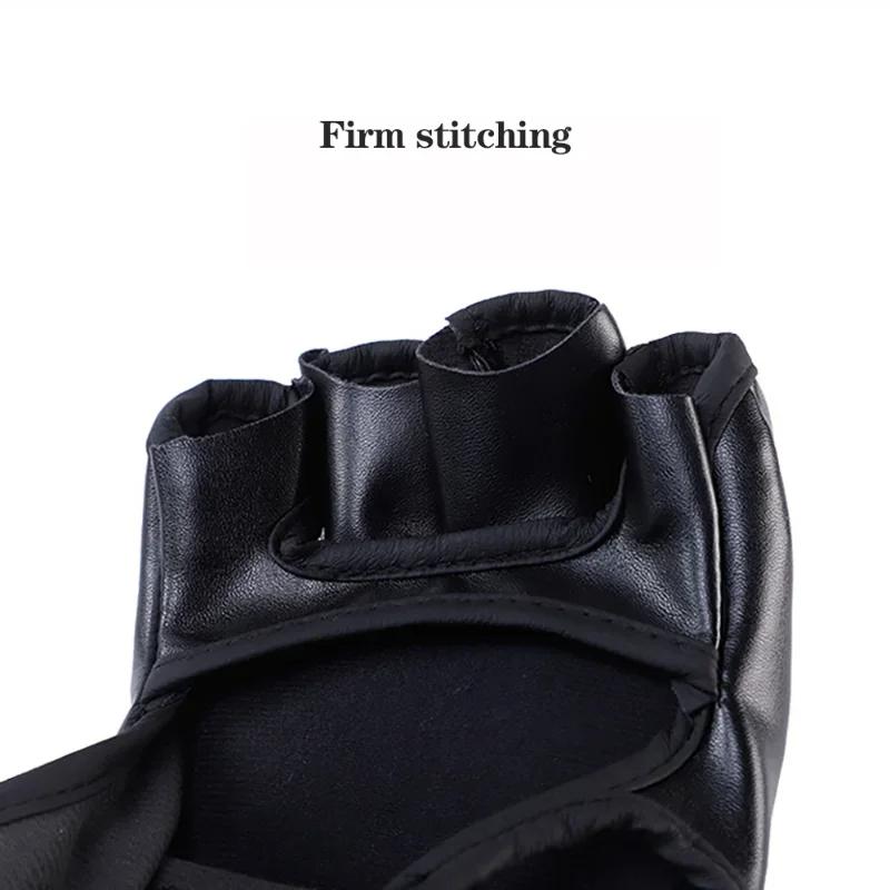 Gants de boxe Kick MMA pour hommes et femmes, en PU, pour karaté, Muay Thai, Guantes De Boxeo, Free Fight, MMA, Sanda, équipement d'entraînement pour adultes et enfants